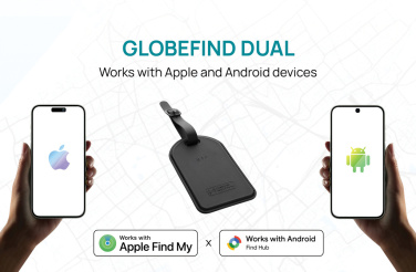 Логотрейд pекламные продукты картинка: Багажная бирка Globefind Dual RCS с функцией определения местоположения по всему миру.