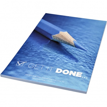 Logotrade profilprodukter bild: Desk-Mate® A5 anteckningsblock med skyddsomslag