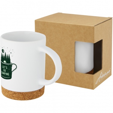 Logotrade profilreklam bild: Neiva 425 ml keramikmugg med korkbas