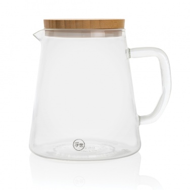 Logotrade kampanjprodukter bild: Ukiyo karaff i borosilikatglas med bambulock 1.2L