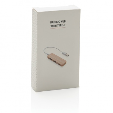 Logotrade kampanjprodukter bild: Bambu hub med Type-C
