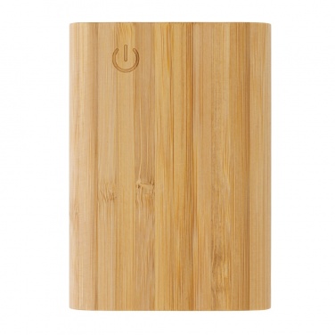 Logotrade kampanjprodukter bild: 5.000 mAh powerbank i bambu