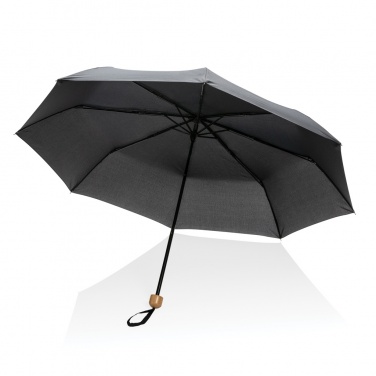 Logotrade reklamprodukter bild: 20.5" Impact AWARE™ RPET 190T Pongee paraply  bambu