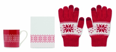 Logotrade kampanjprodukter bild: Julpresentset mugg/vante