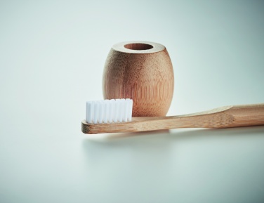 Logotrade profilreklam bild: Tandborste i bambu med hållare