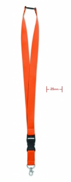 Logotrade kampanjprodukter bild: Logoband med metallkrok 25 mm