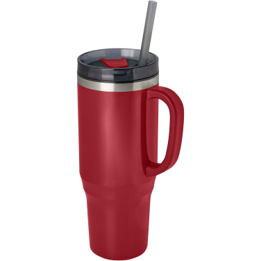 Logotrade profilprodukter bild: Melbourne RCS-certifierad mugg med sugrör, 1 200 ml