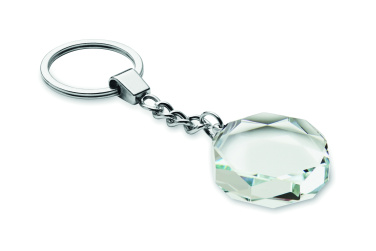 Logotrade presentreklam bild: Rund nyckelring i glas