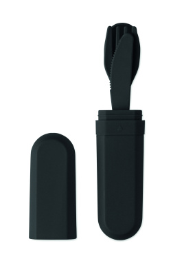 Logotrade kampanjprodukter bild: Bestickset och fodral i PLA