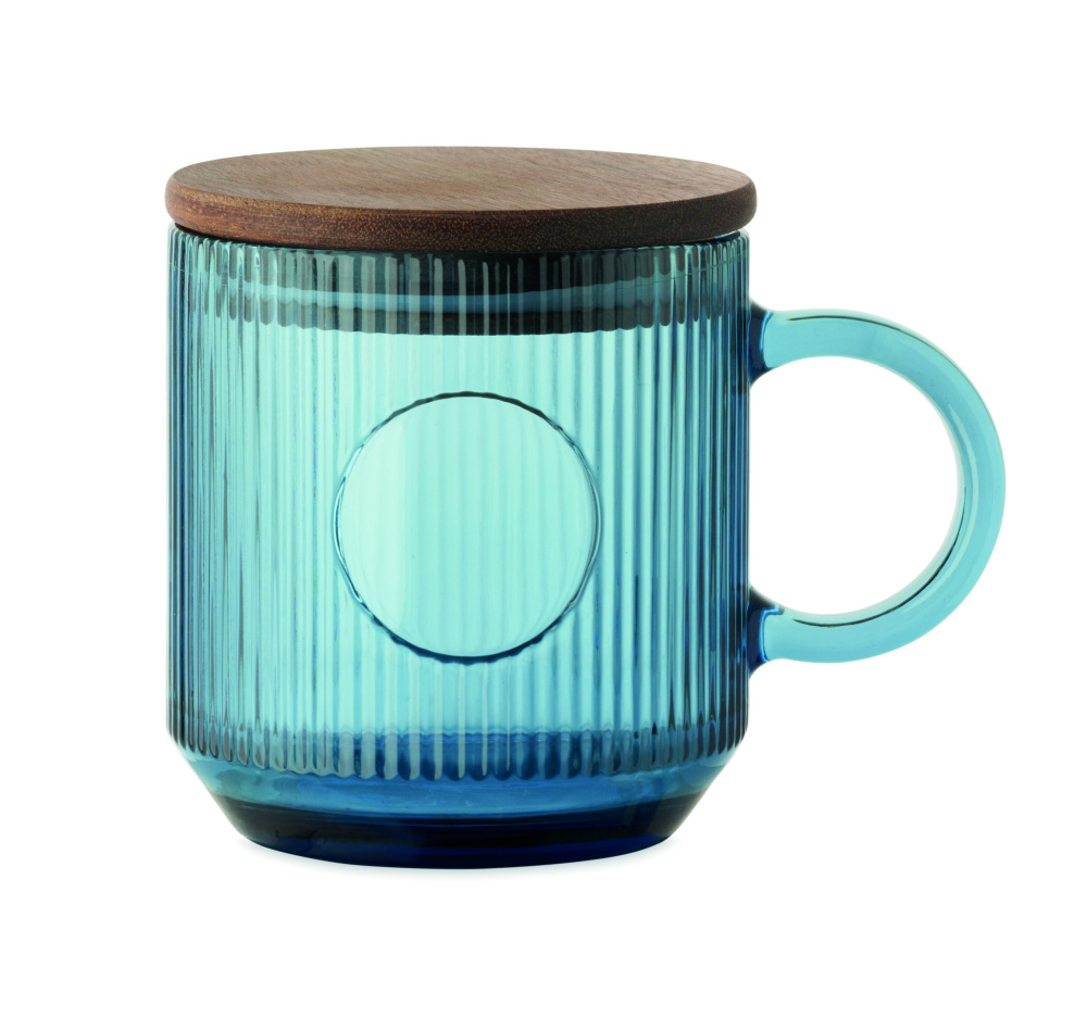 Logotrade profilreklam bild: Ribbad glasmugg 300ml