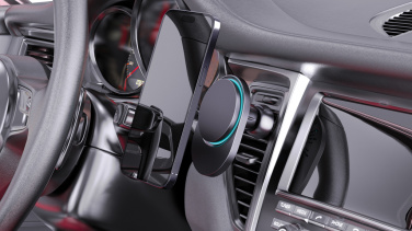 Logotrade reklamprodukter bild: PowerCruze RCS rplastic 15W magnetisk laddnings- bilhållare