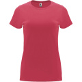 Capri kortärmad T-shirt för dam, Krysantemum Röd