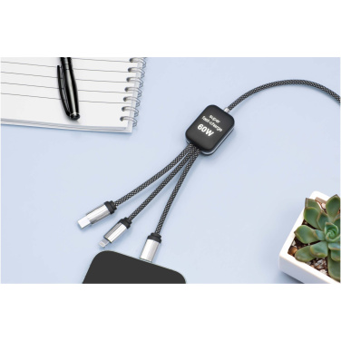 Logotrade profilprodukter bild: SCX.design C33 Type-C-laddningssladd på 60 W med dubbelupplyst logotyp